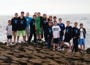 The Delco Gaels at the Giant's Causeway. (Photo by Mike Boyce) 