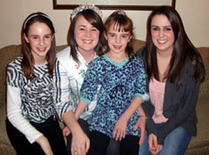 Jocelyn McGillian, the 2009 Rose, with her sisters, all future Roses?