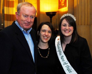 Irish Immigration Center head Siobhan Lyons, center,with 2009 Rose of Tralee, Jocelyn McGillian, introduced Irish culture to Norwegian Consul  Erik Torp.