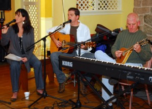 Karen Boyce McCollum, Mike Boyce and John Boyce were the house band for last week's Rambling House. 