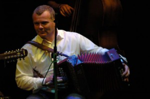 Accordion player Gary Quinn from Galway. 