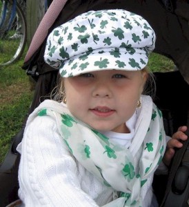 Her name is Erin (of course!). She was one of many festival-goers at the annual pipe band exhibition.