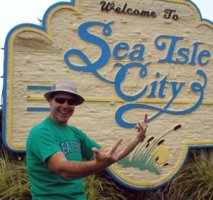 Kevin Crawford, visiting sunny Sea Isle.  