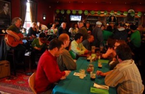 Kevin Brennan and Mary Malone entertain at the Auld Dubliner. 