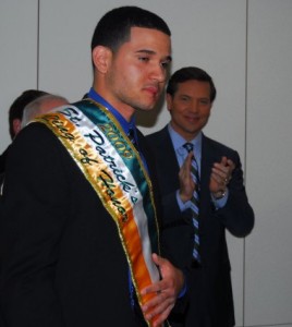 Philadelphia Highway Patrolman Richard Decoatsworth received his Ring of Honor sash on Thursday night.