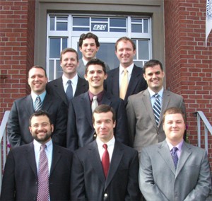 Kevin Hughes, lower right, with fellow seminarians.