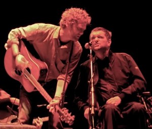 Glen Hansard and Fergus O'Farrell in a duet at the Tower Theater in Upper Darby.