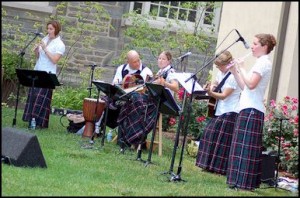 The Heritage Aire ensemble, performing on Father's Day in Chesthut Hill.