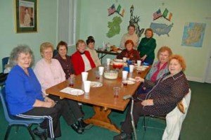 The Wednesday lunch bunch at the Irish Immigration and Pastoral Center.