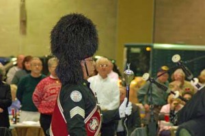 Drum majoring at a recent AOH tribute in honor of fallen Philadelphia police officer Chuck Cassidy.