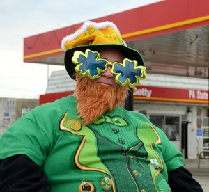 Now, this is a man who knows how to celebrate St. Patrick's Day.