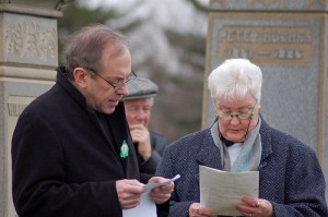 Tom Conaghan and Patricia Noone Bonner at a recent Rising ceremony.