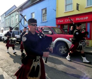 Marching through the streets of Dingle.