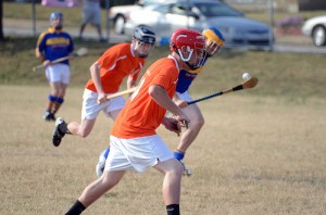 A Shamrock hurtles downfield.