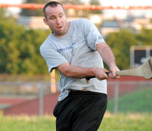 Joe Harrington takes a swing.