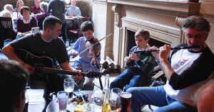 Musicians of all ages at the Plough and Stars