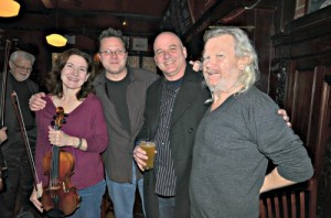 Fergus Carey, right, with Hollis Payer, Darin Kelly, and Brian Boyce