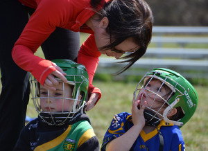 Never too young to learn hurling.