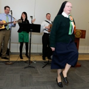 Sister James Anne steps lively.