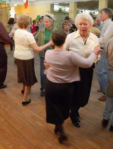 Taking to the floor at the Irish Center.