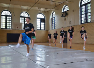 The Villanova Irish Dance Team at practice.