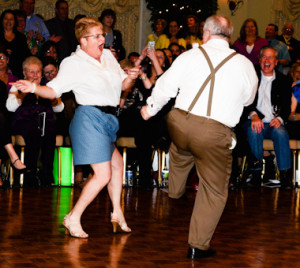 Mary Patrick and Joe Roan competing in the 2013 Dancing Like a Star event. 