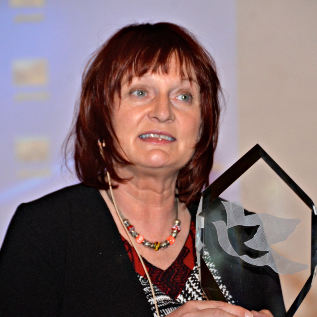 Patricia Campbell, with the Passion for Peace award