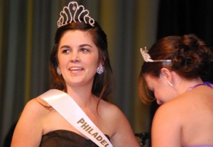 Mairead Conley with the first of her crowns.